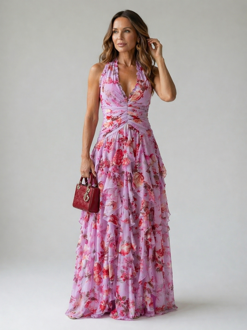Belladina | Halter Neck Maxi Dress