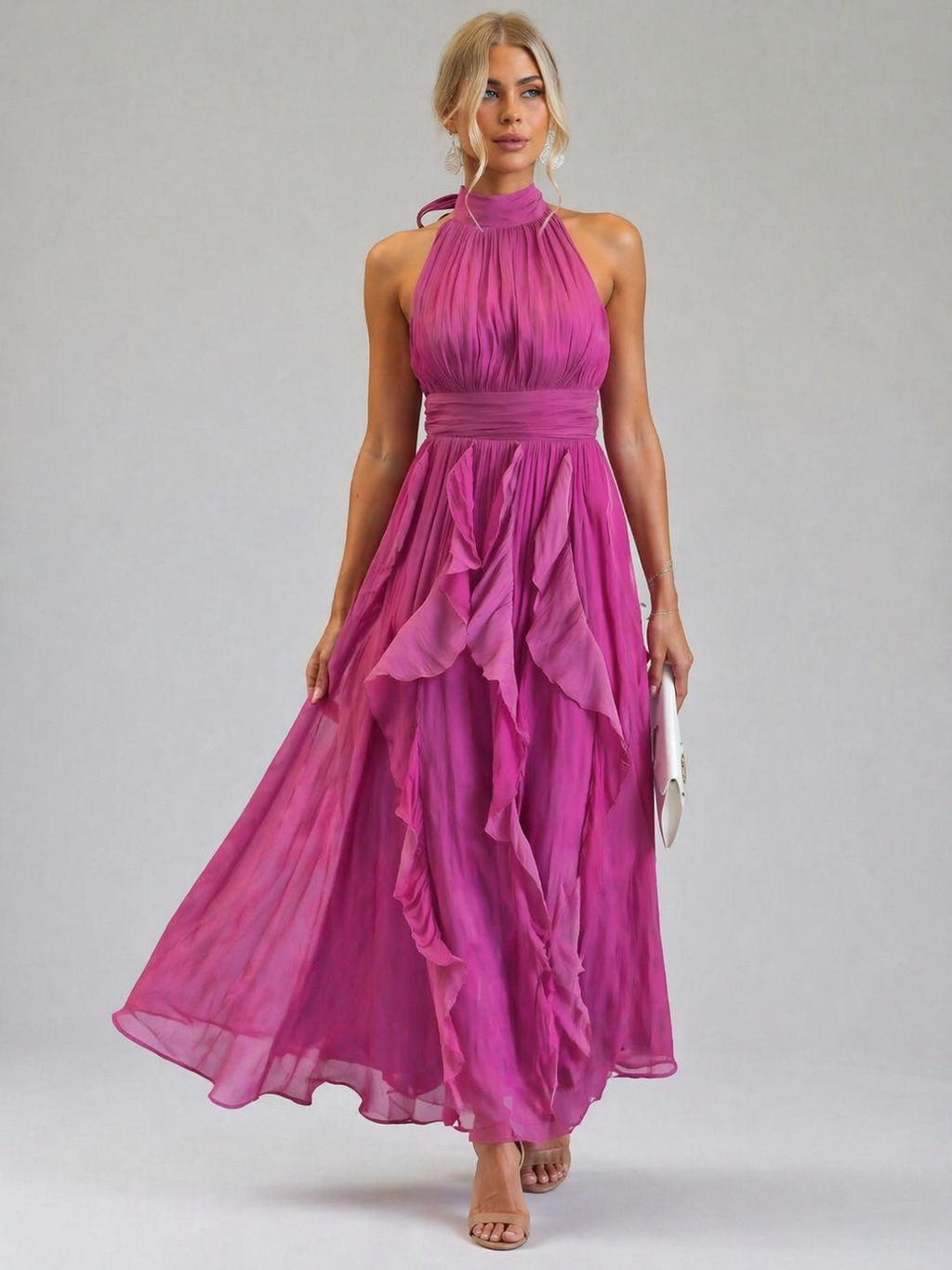Celestia | Ruffled Maxi Dress