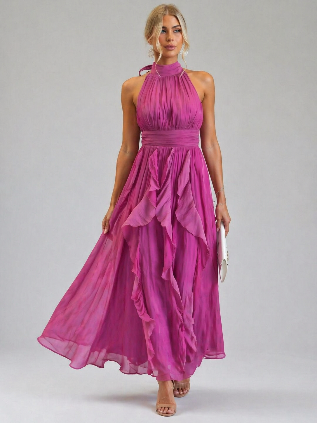 Celestia | Ruffled Maxi Dress