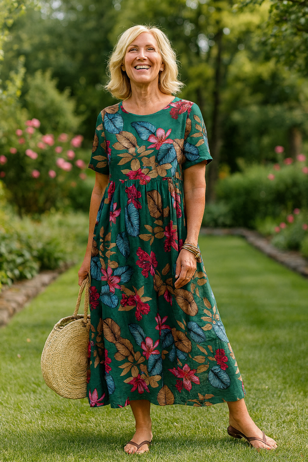 Masie | Leichtes Blumen-Maxikleid