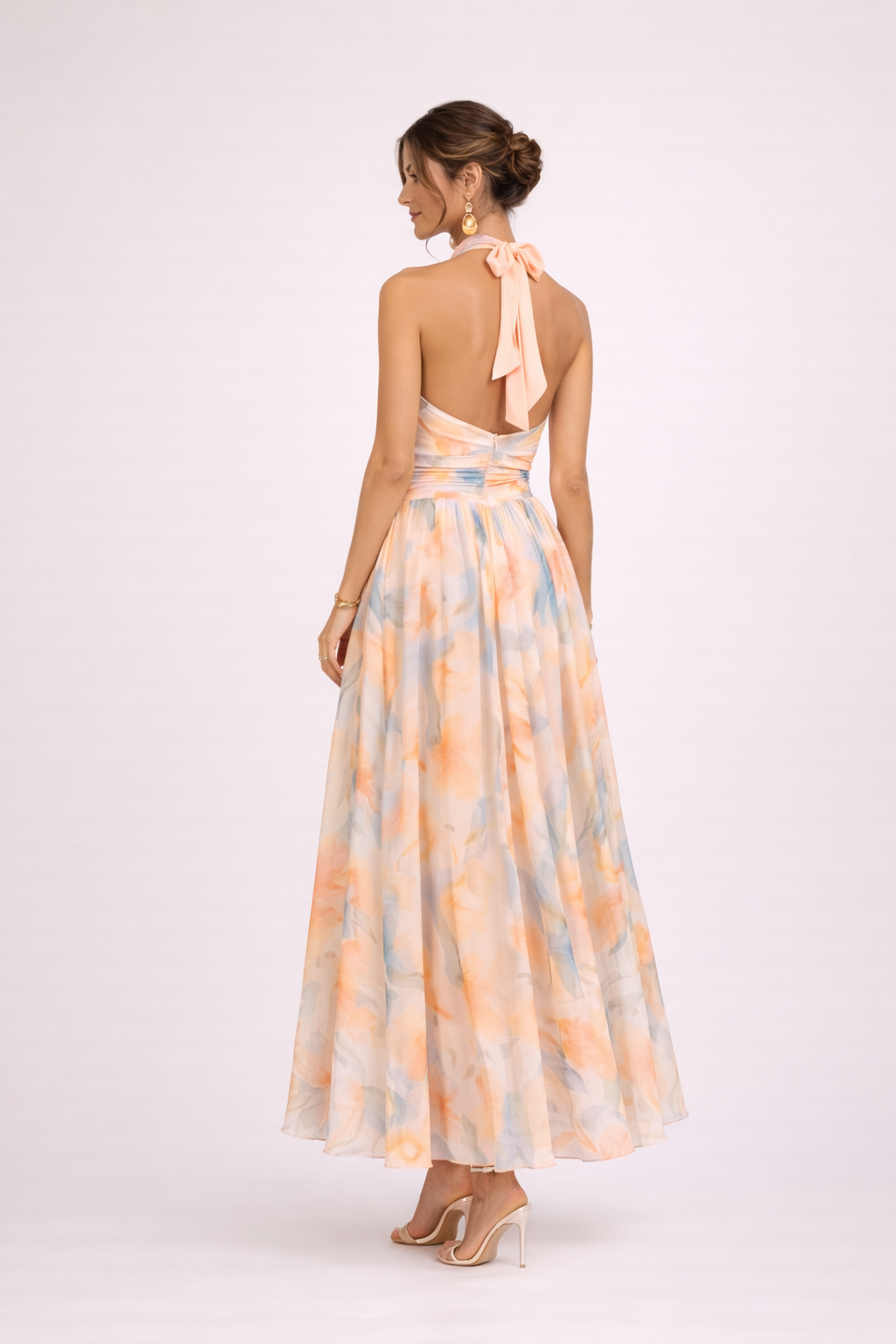 CAMILLE - Aquarell Halterkleid
