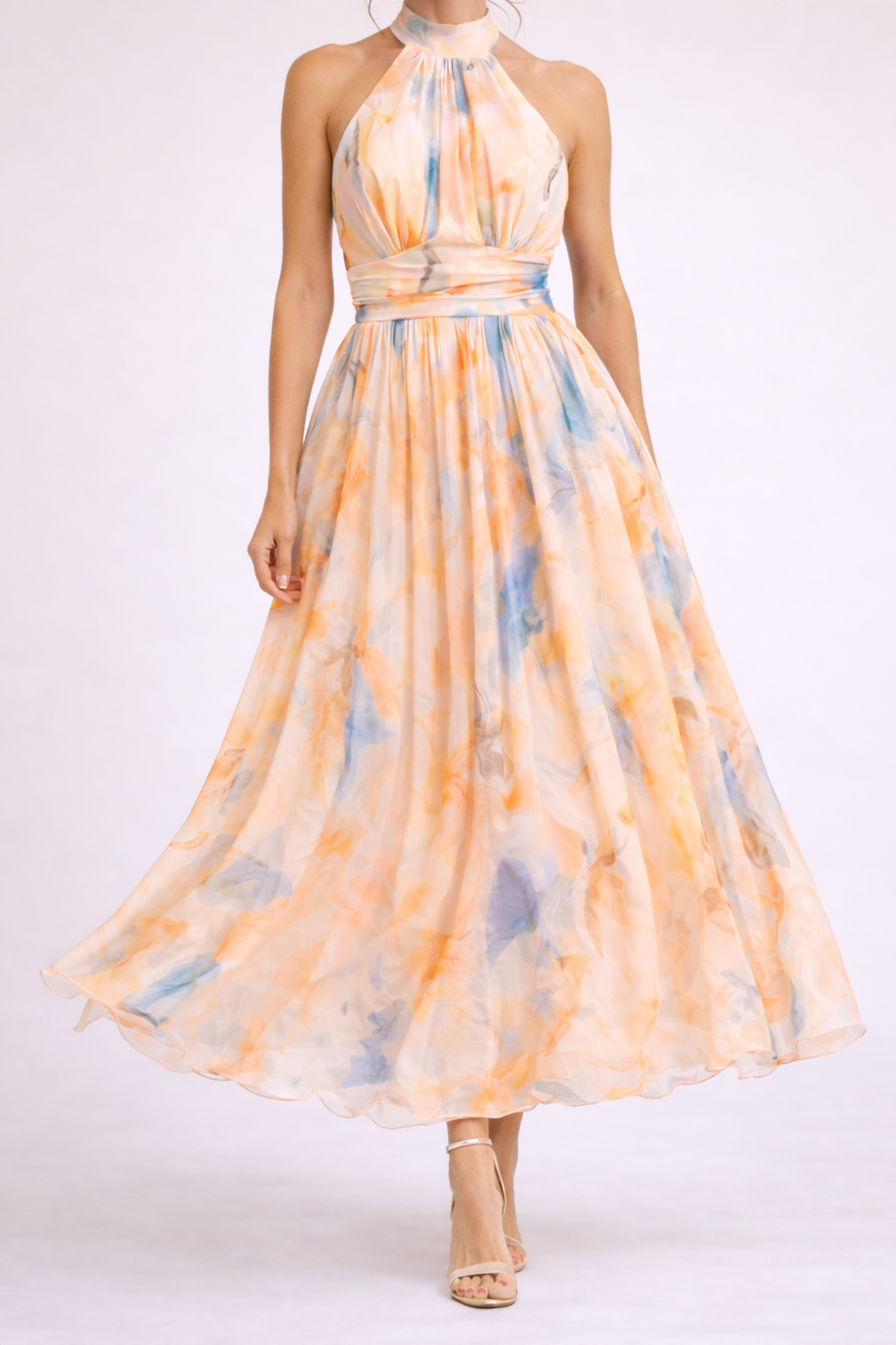 CAMILLE - Aquarell Halterkleid