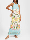 Ava | Ärmelloses Midi-Kleid mit sonnigem Blumenmuster für den Urlaub