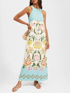 Ava | Ärmelloses Midi-Kleid mit sonnigem Blumenmuster für den Urlaub