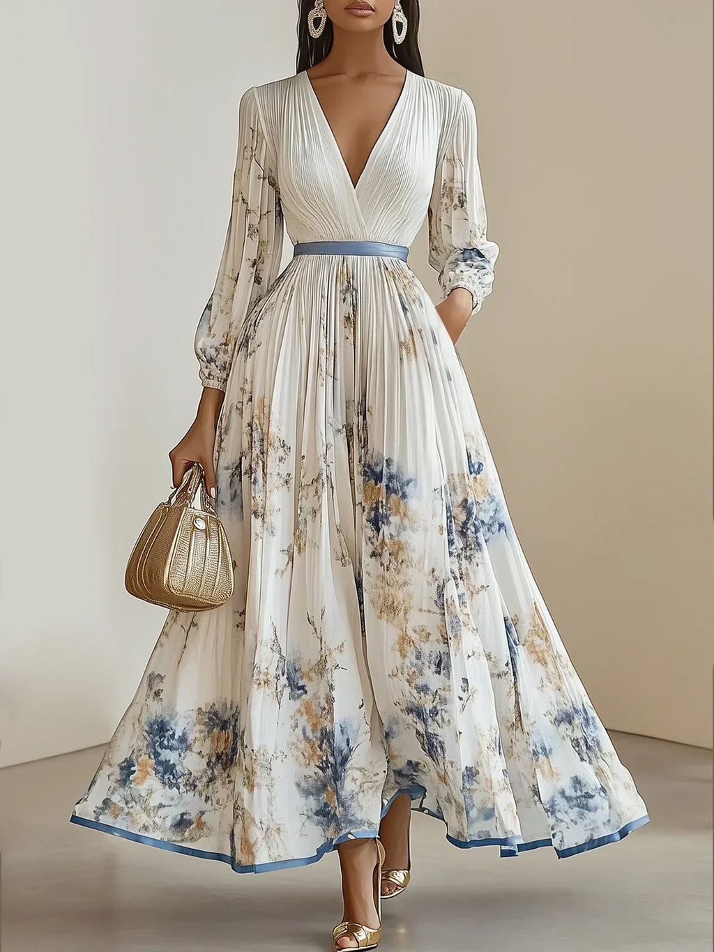 Helston | Elegantes Kleid mit V-Ausschnitt