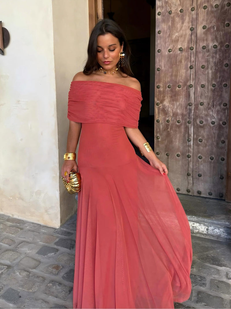 Camila | Elegantes Mesh-Maxikleid