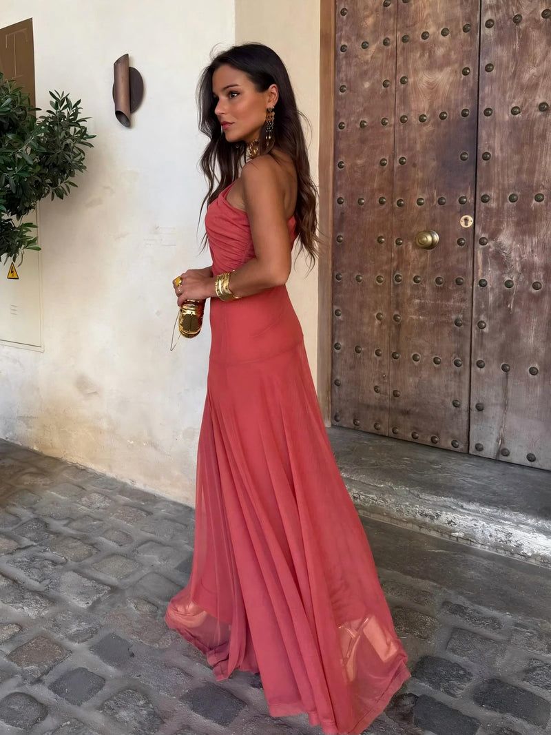 Camila | Elegantes Mesh-Maxikleid