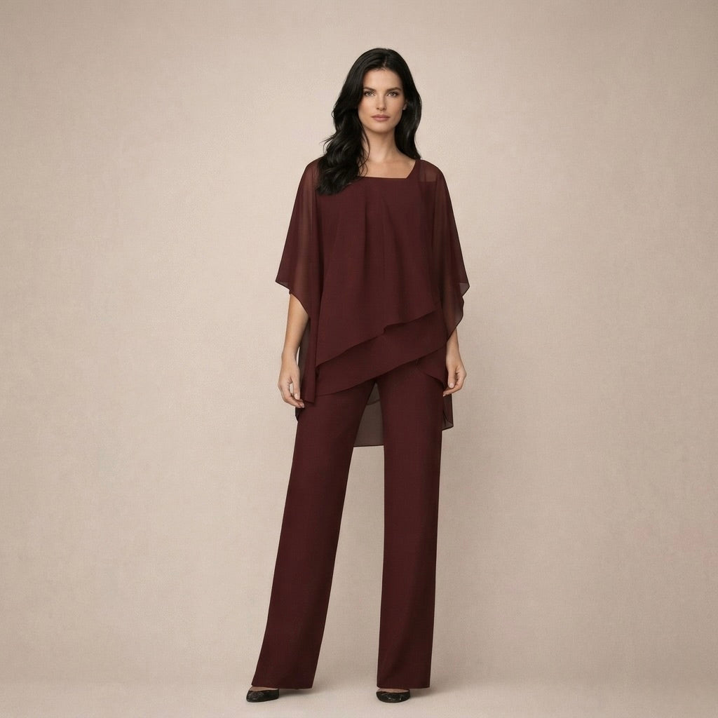 Clara | Elegantes Set mit Schichtenbluse