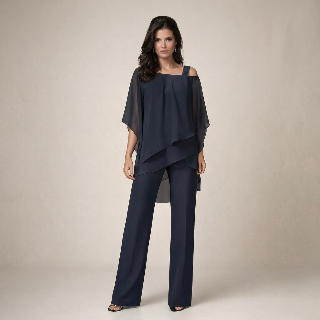 Clara | Elegantes Set mit Schichtenbluse