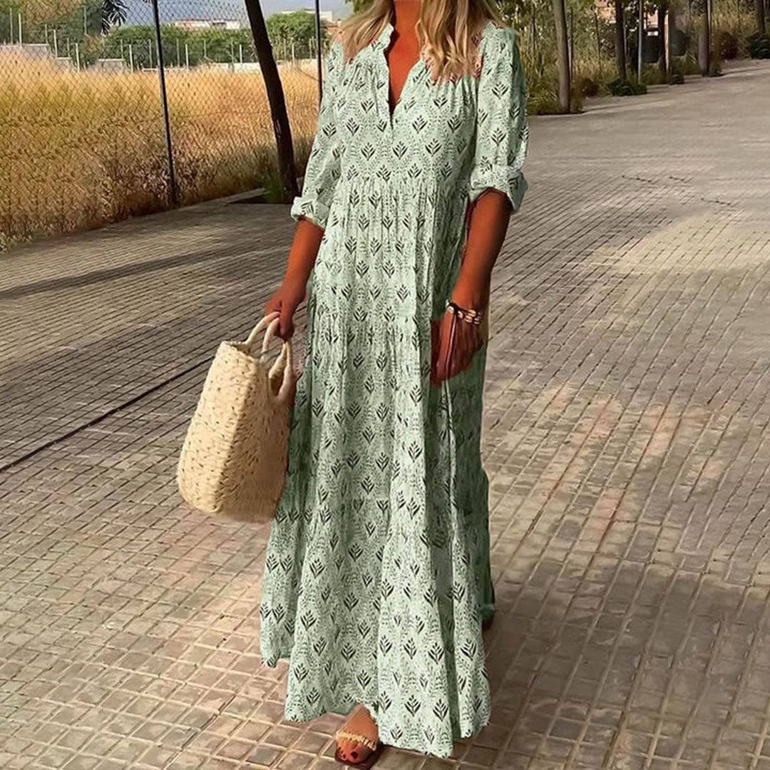 Alexia | Elegantes Maxikleid mit fließendem Schnitt
