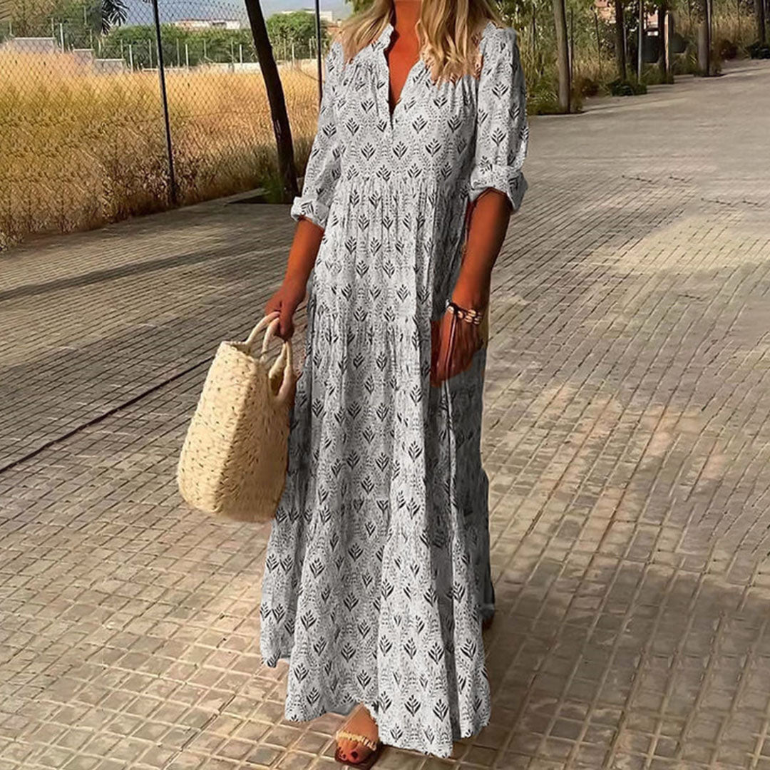 Alexia | Elegantes Maxikleid mit fließendem Schnitt