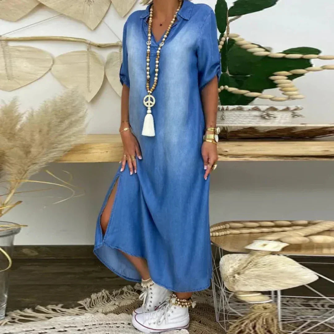 Yazmin™ | Denim-Optik Kleid