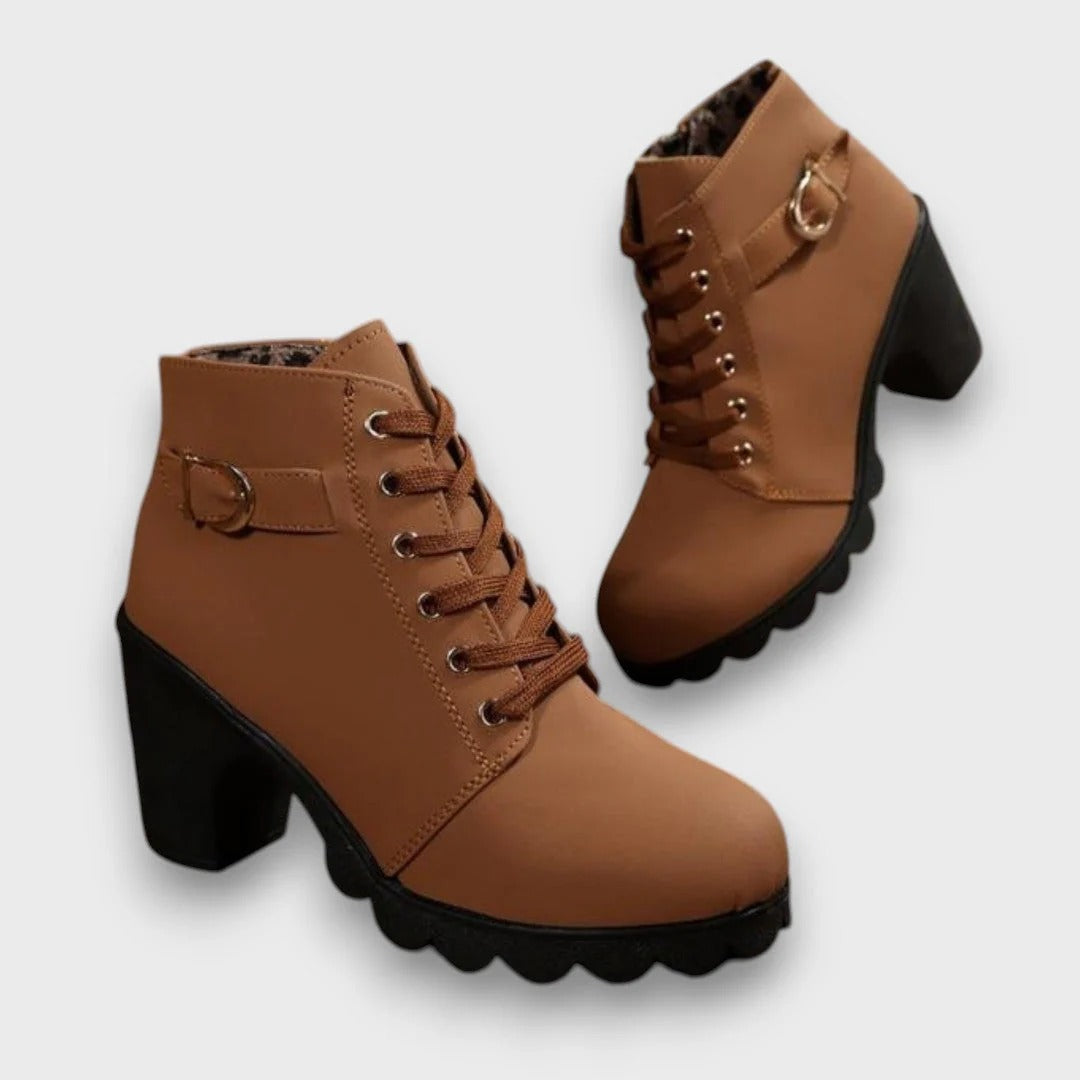 Lorena™ | Premium Faux Leather Ankle Boots
