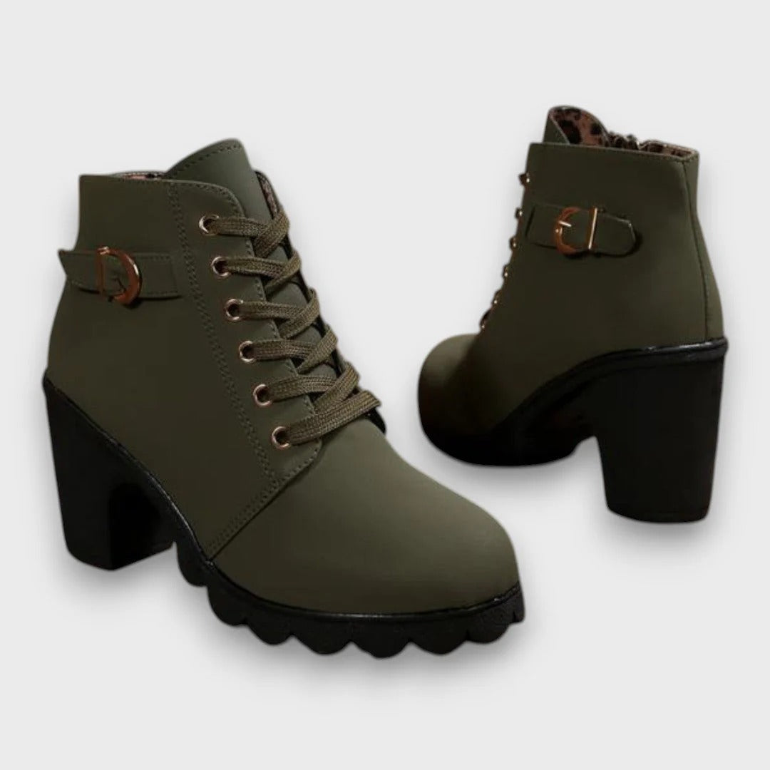 Lorena™ | Premium Faux Leather Ankle Boots