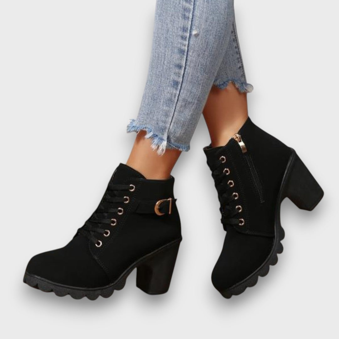 Lorena™ | Premium Faux Leather Ankle Boots