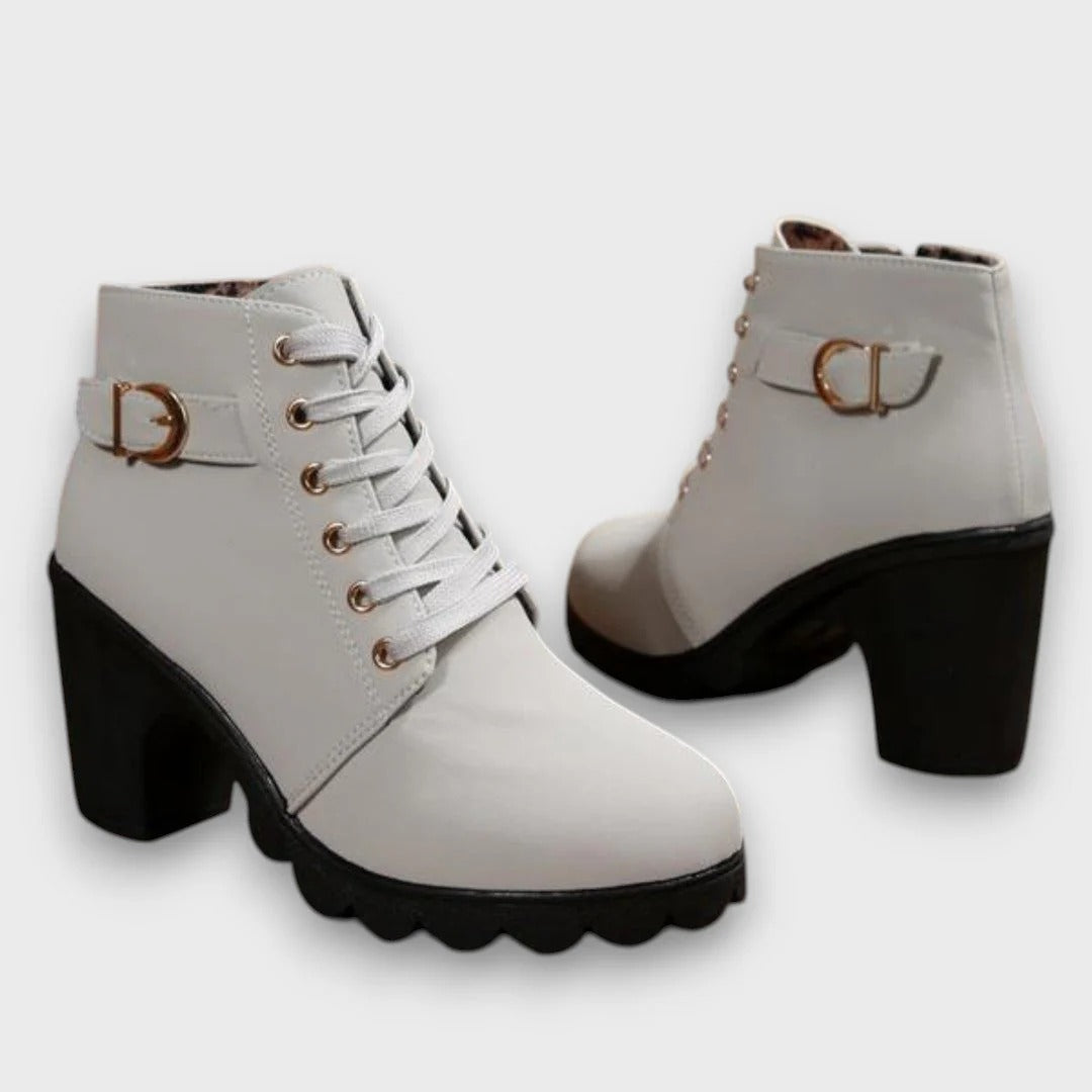 Lorena™ | Premium Faux Leather Ankle Boots