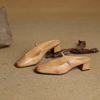 Meyra Leather Slide Sandals