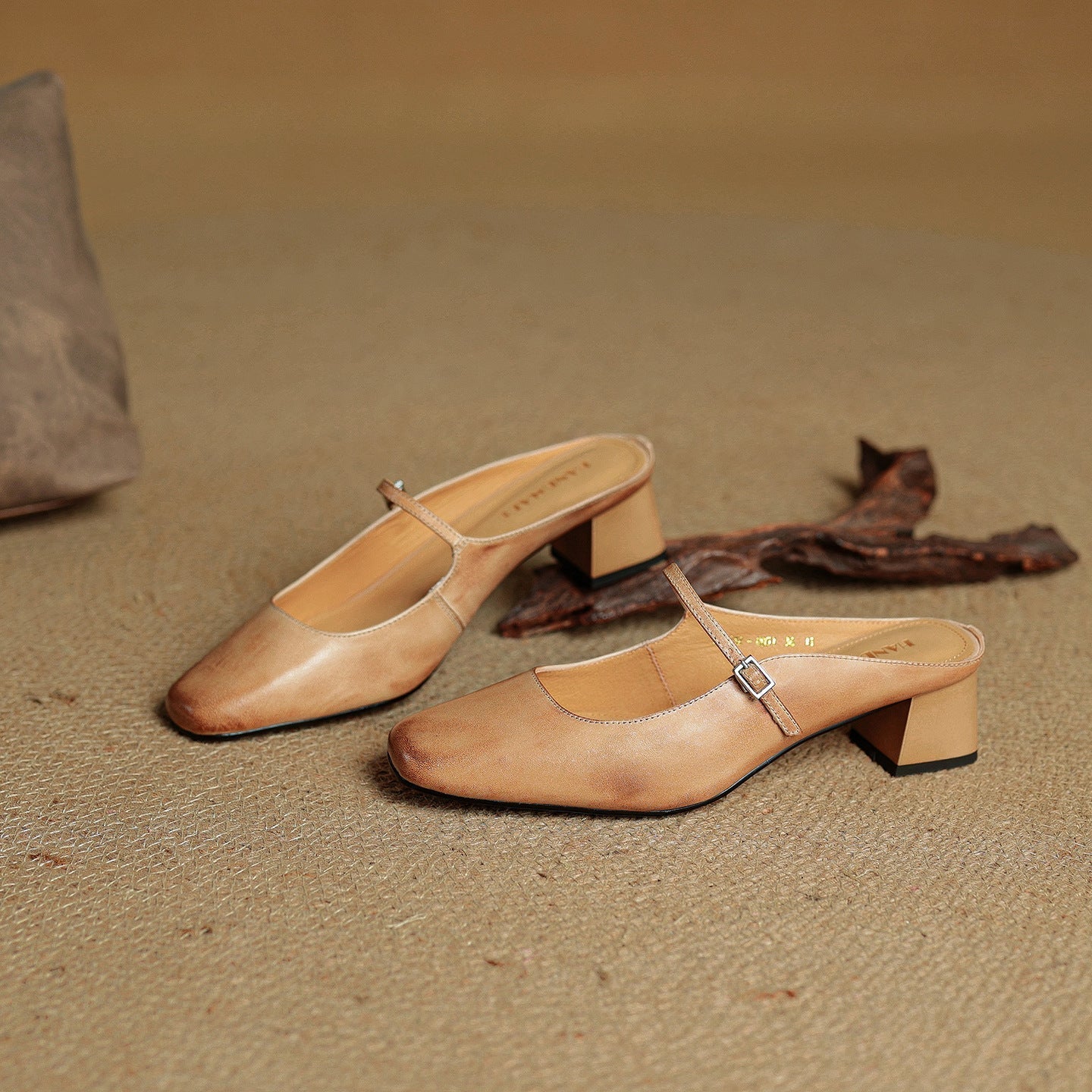 Meyra Leather Slide Sandals