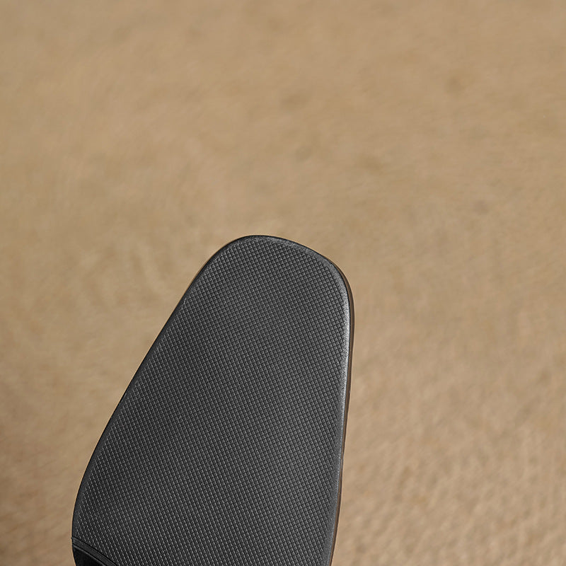 Elviera Quadratische Leder High Heels