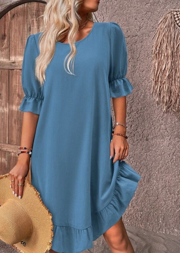 Isholde | Kleid mit 3/4-Ärmeln