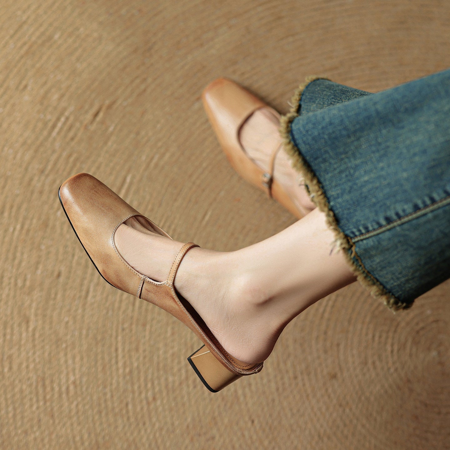 Meyra Leather Slide Sandals