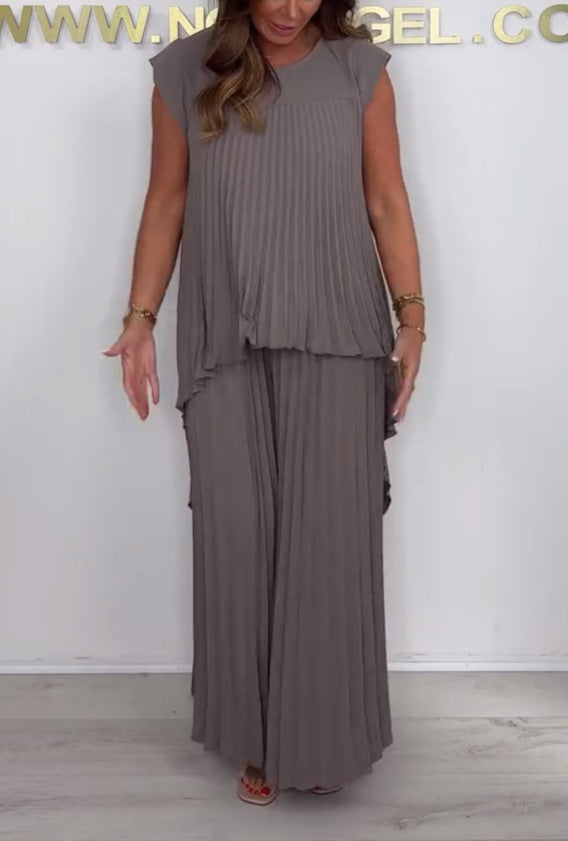 Mexie – Stilvolles Plissee-Co-Ord-Set