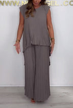Mexie – Stilvolles Plissee-Co-Ord-Set