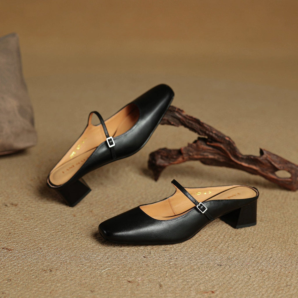 Meyra Leather Slide Sandals