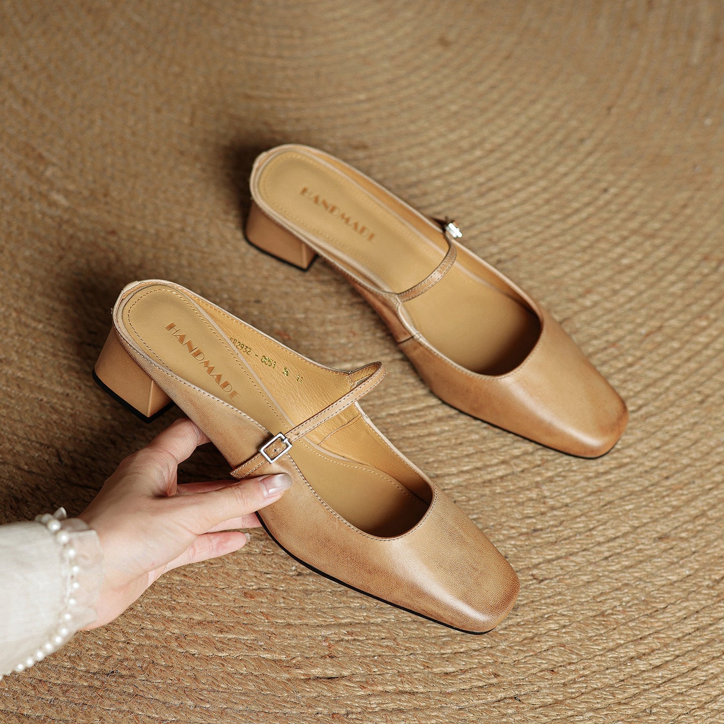 Meyra Leather Slide Sandals
