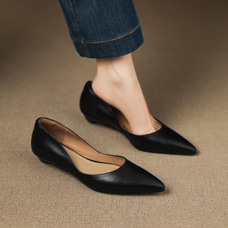 Arla Genuine Leather Ballet Flats
