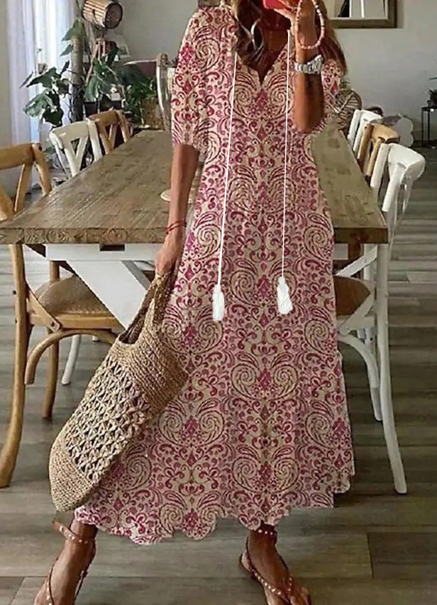 Amalia | Vintage Boho Maxi Dress for Summer