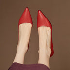 Orlisse Leather Kitten Heel Shoes