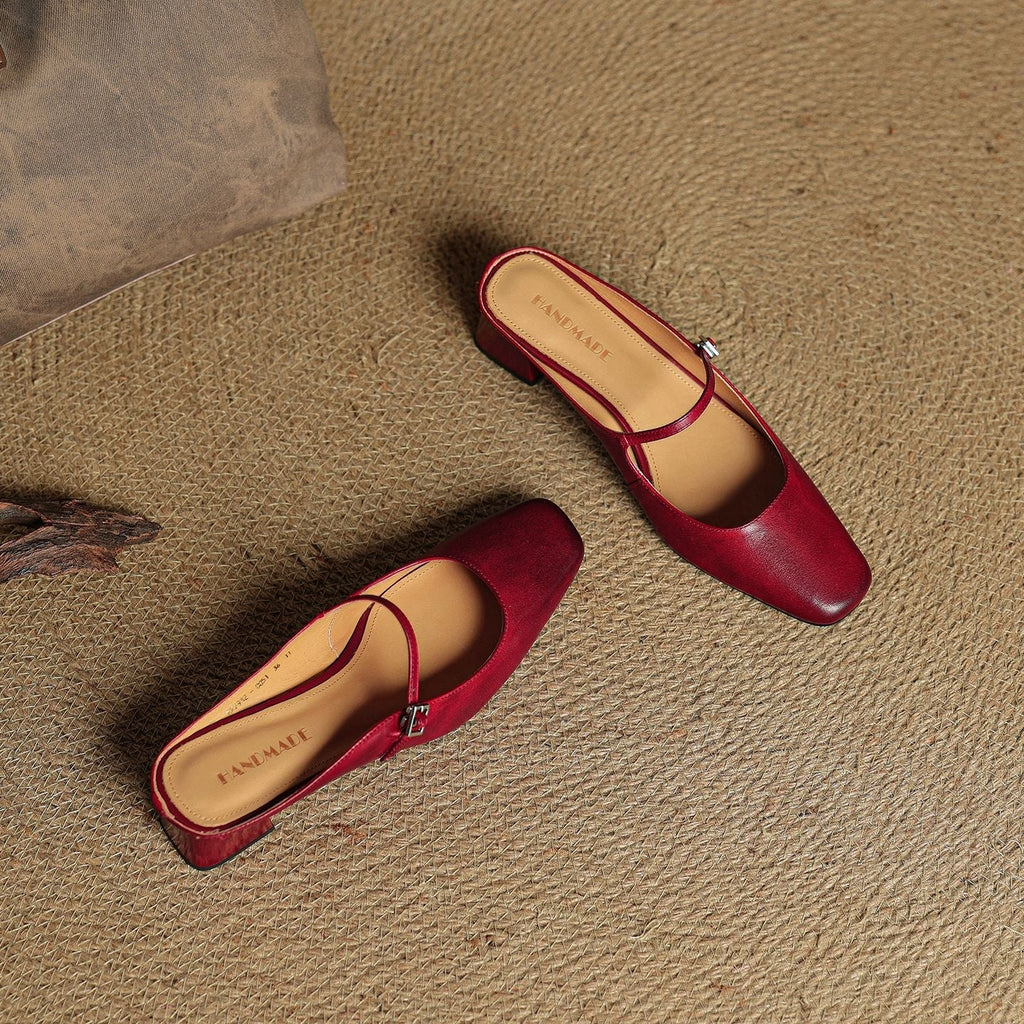 Meyra Leather Slide Sandals