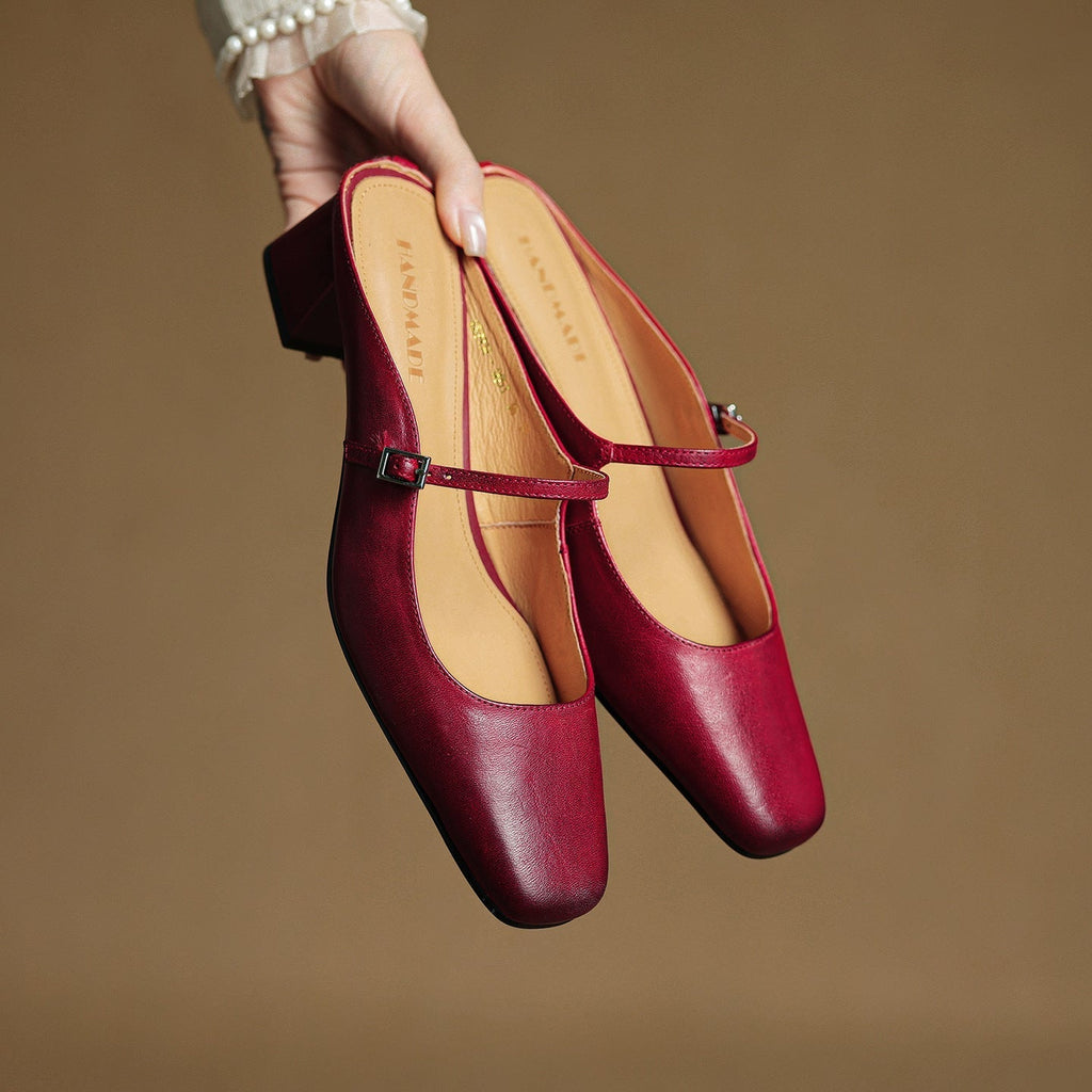 Meyra Leather Slide Sandals