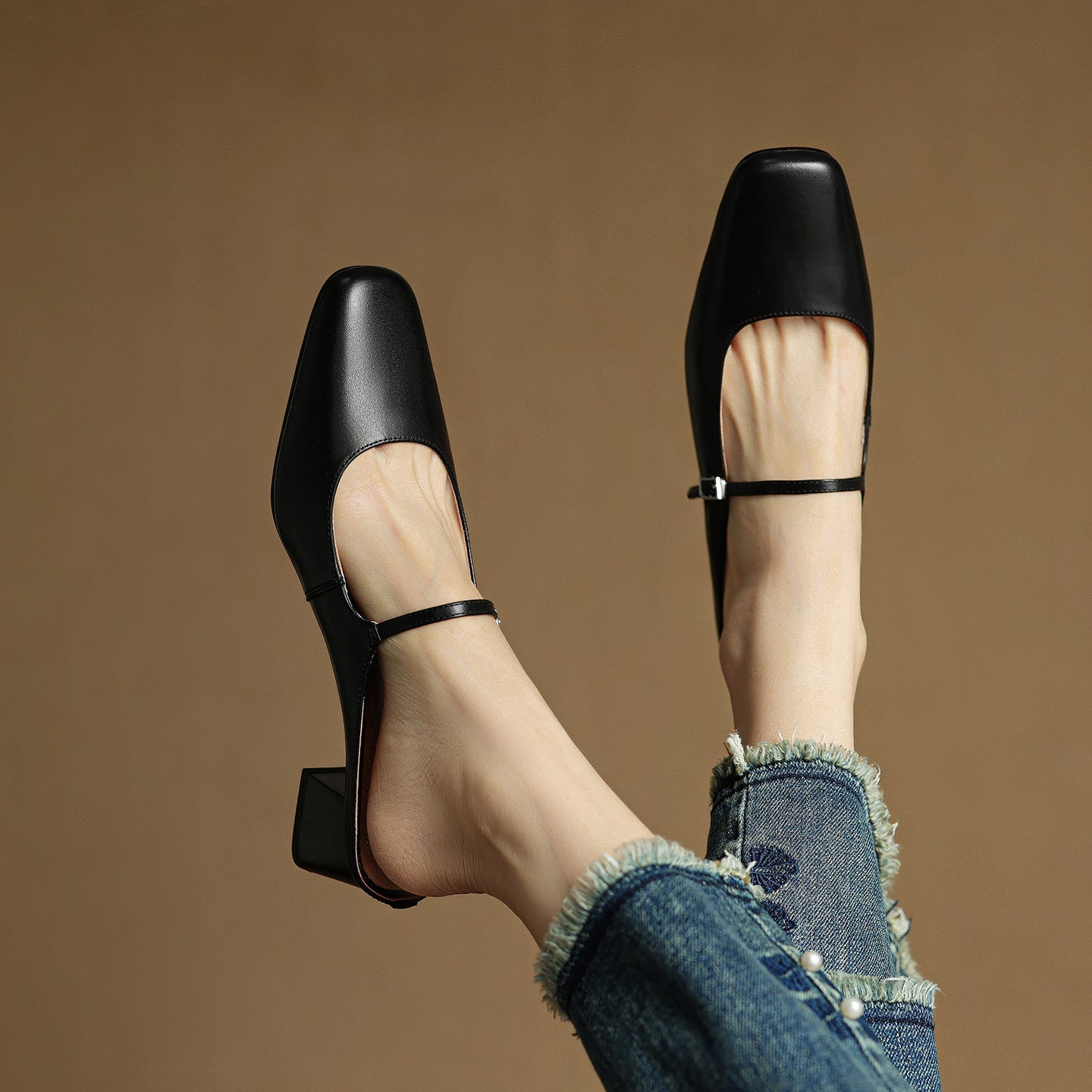 Meyra Leather Slide Sandals