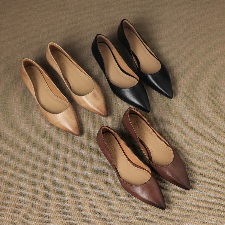 Arla Genuine Leather Ballet Flats