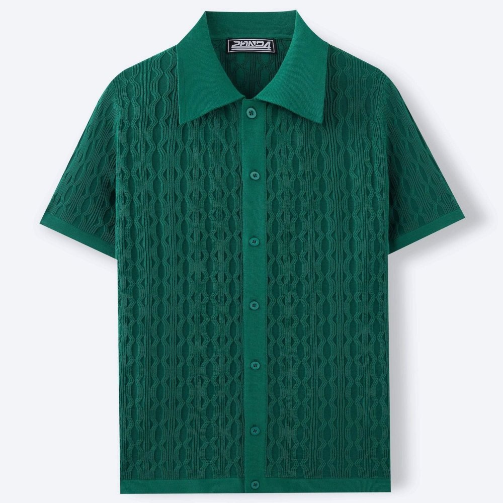 Menno | Kurzarm Strickhemd