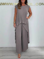 Mexie – Stilvolles Plissee-Co-Ord-Set