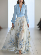 Elegantes Maxikleid mit Blumenmuster