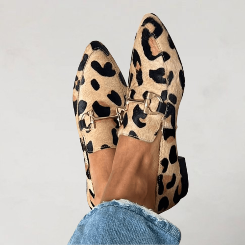 LeopardLuxe™ Buckle Slippers