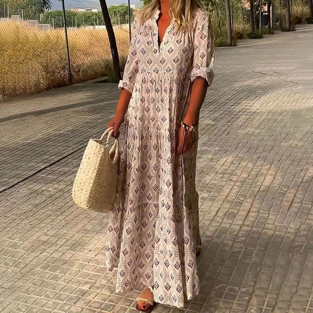 Alexia | Elegantes Maxikleid mit fließendem Schnitt