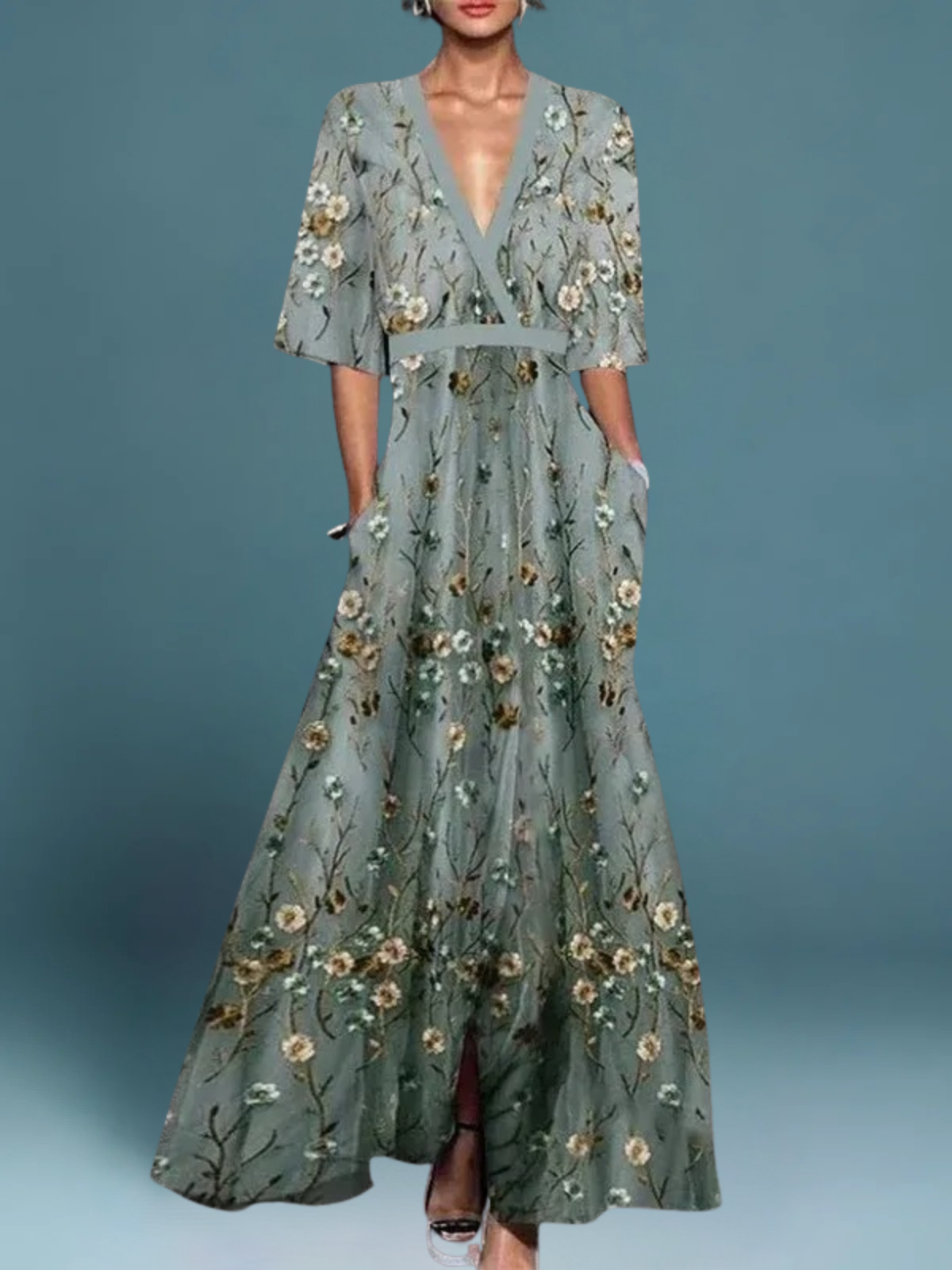 Lauren | Elegantes Kleid mit V-Ausschnitt