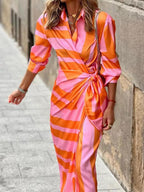 Claris | Streifenmuster Kleid