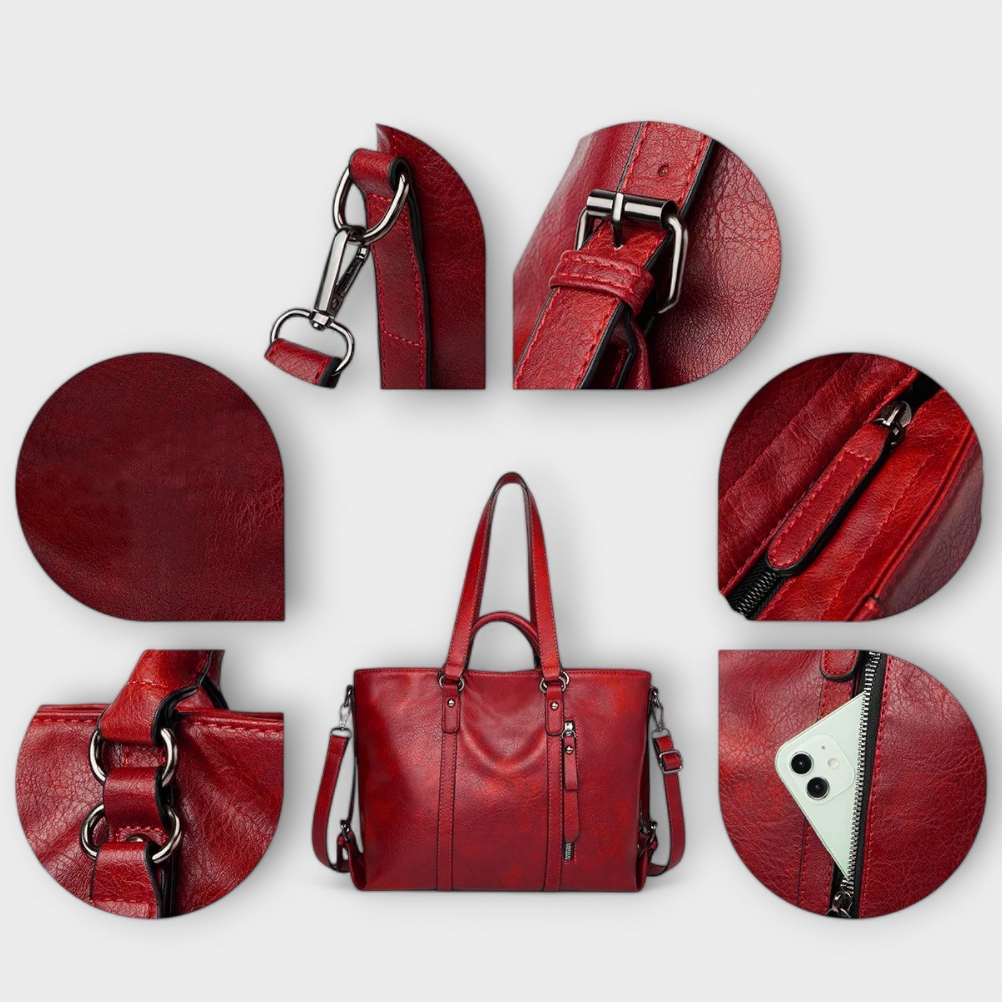 Olivia - Geräumige Ledertasche