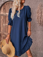 Isholde | Kleid mit 3/4-Ärmeln