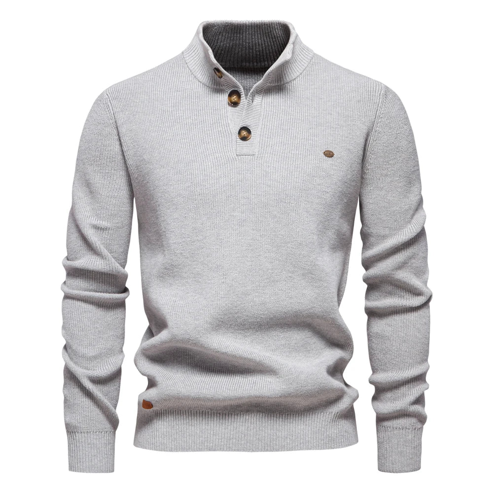 Konrad | Eleganter Herrenpullover mit Knopfdetails