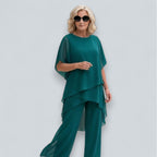 Saskia – Draped Two-Piece Palazzo Set