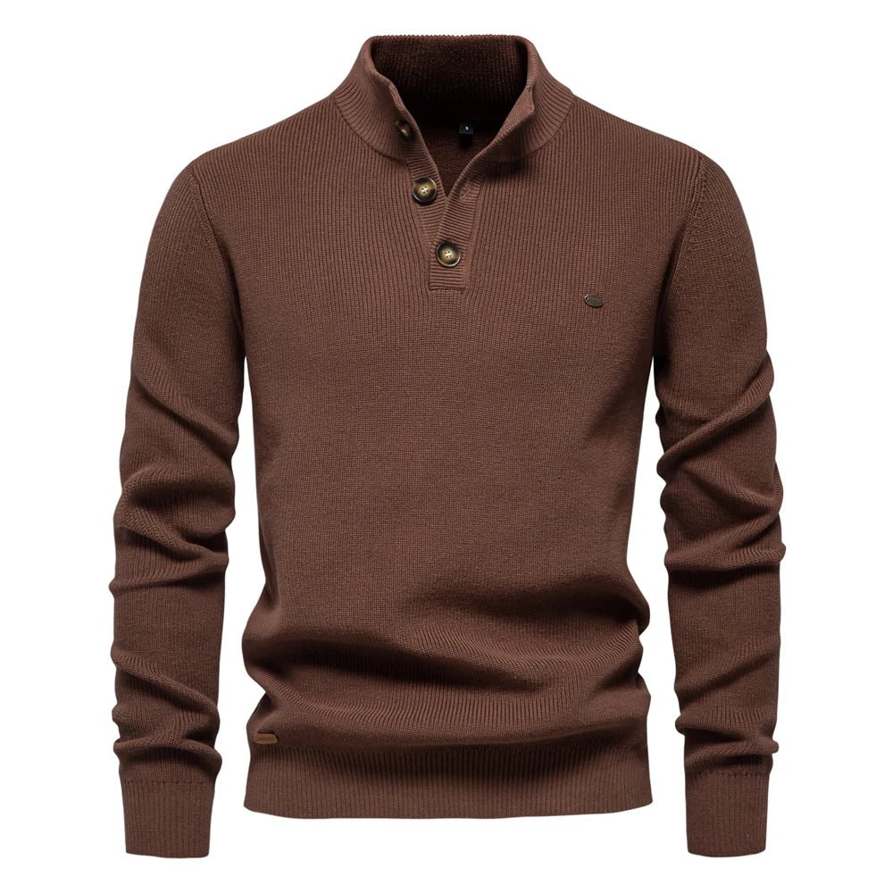 Konrad | Eleganter Herrenpullover mit Knopfdetails