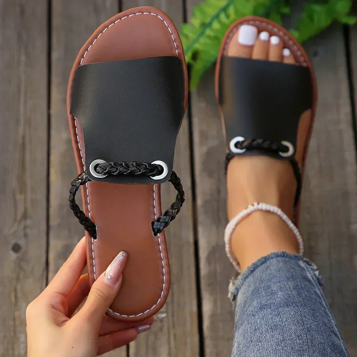 Luna | Geflochtene Boho-Sandalen