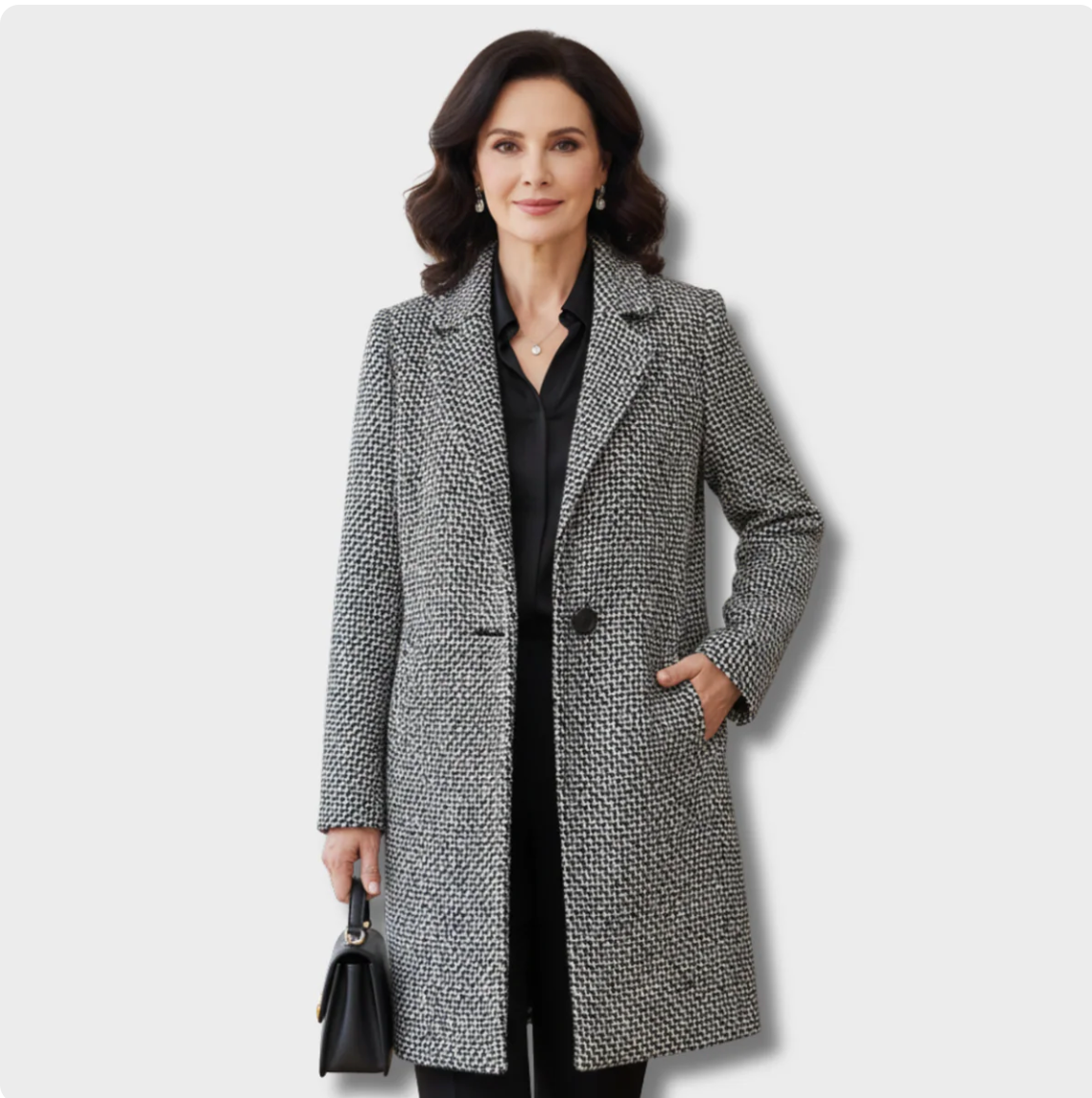 Wendy™ | Elegant Long Fabric Coat